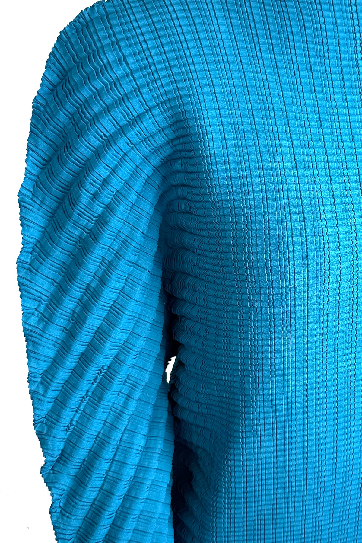 Charlotte Sculpted Dolman Pleated Top - Turquoise