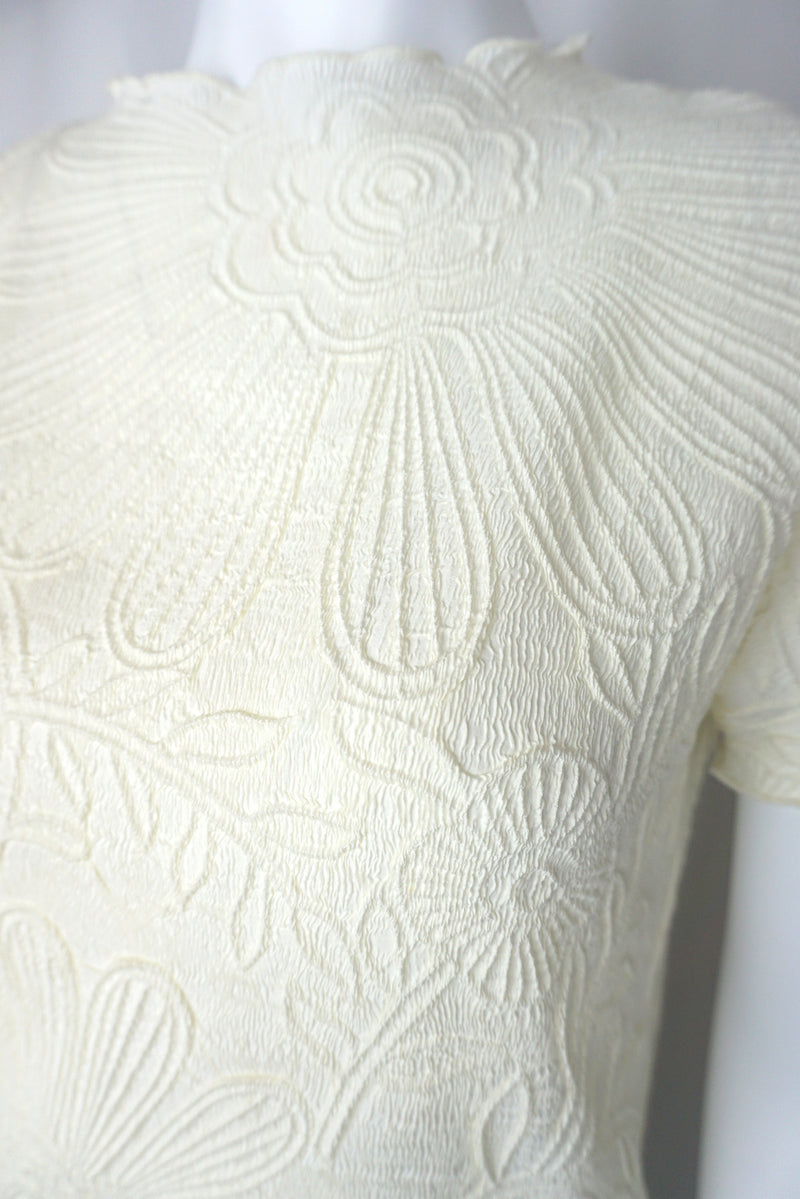 Jeremy Lettuce Edge Floral Jacquard Top