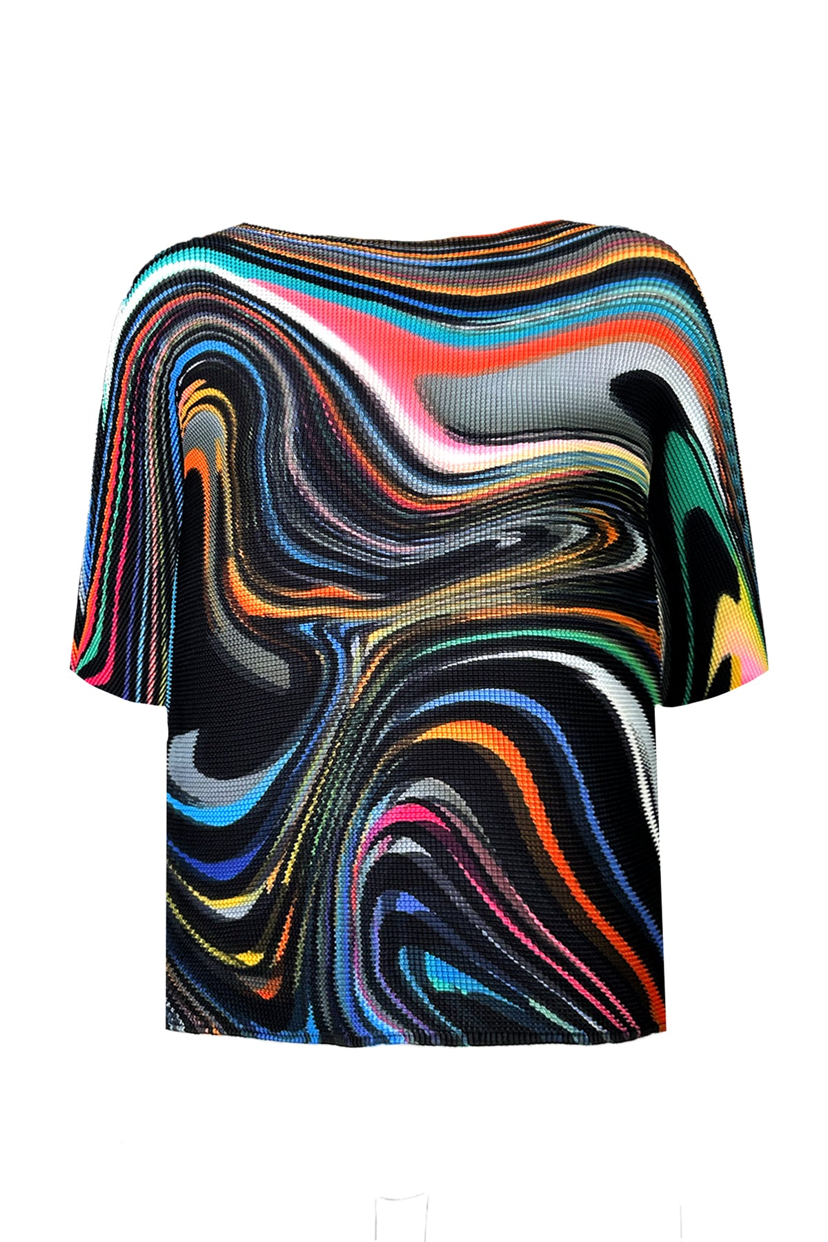 Emily Oil Paint 3D Honeycomb Texture Loose Top