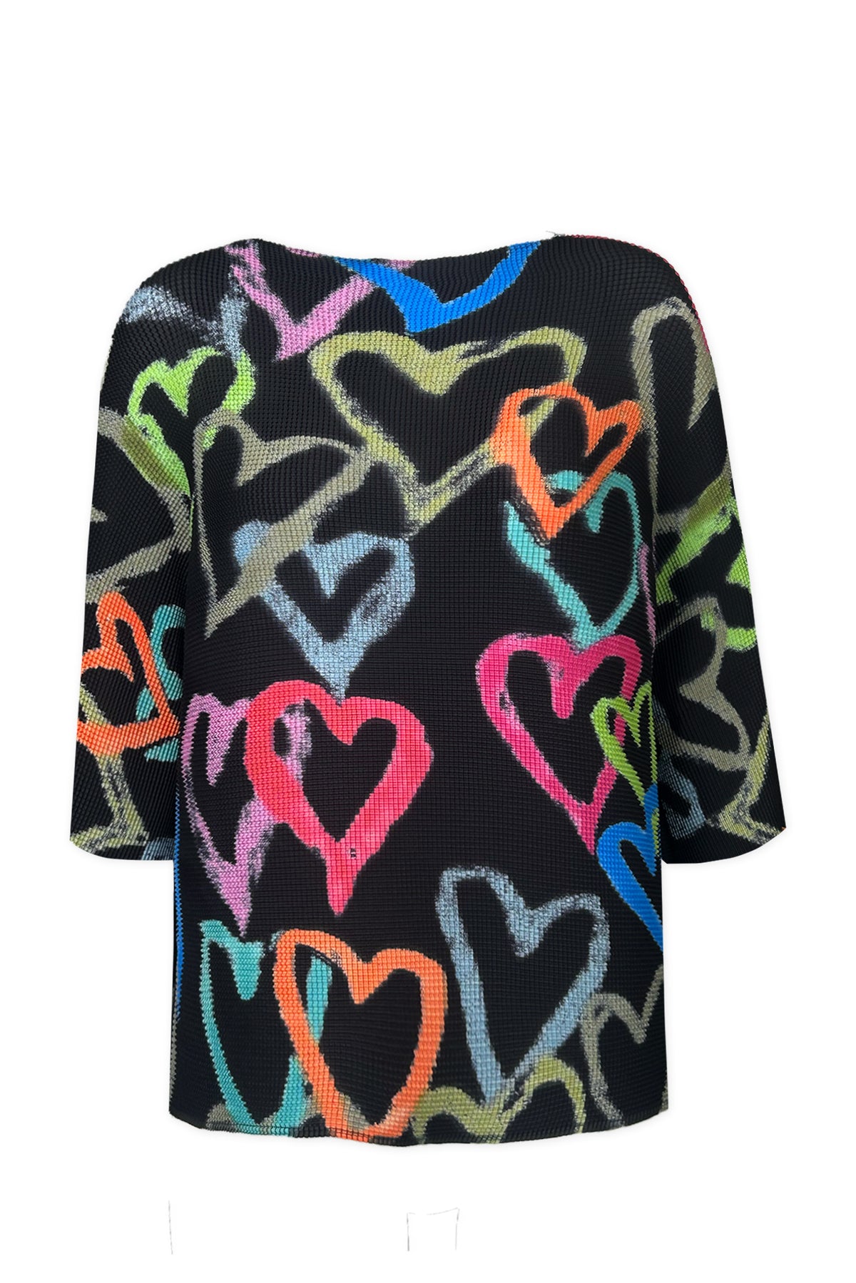 Ava Hearts 3D Honeycomb Loose Texture Top