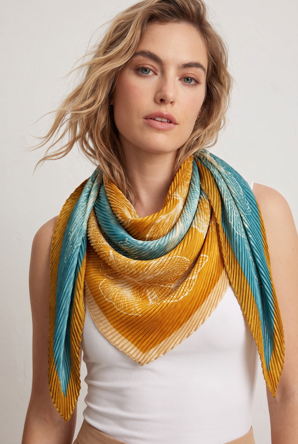 Cleo Grande Plissé Scarf