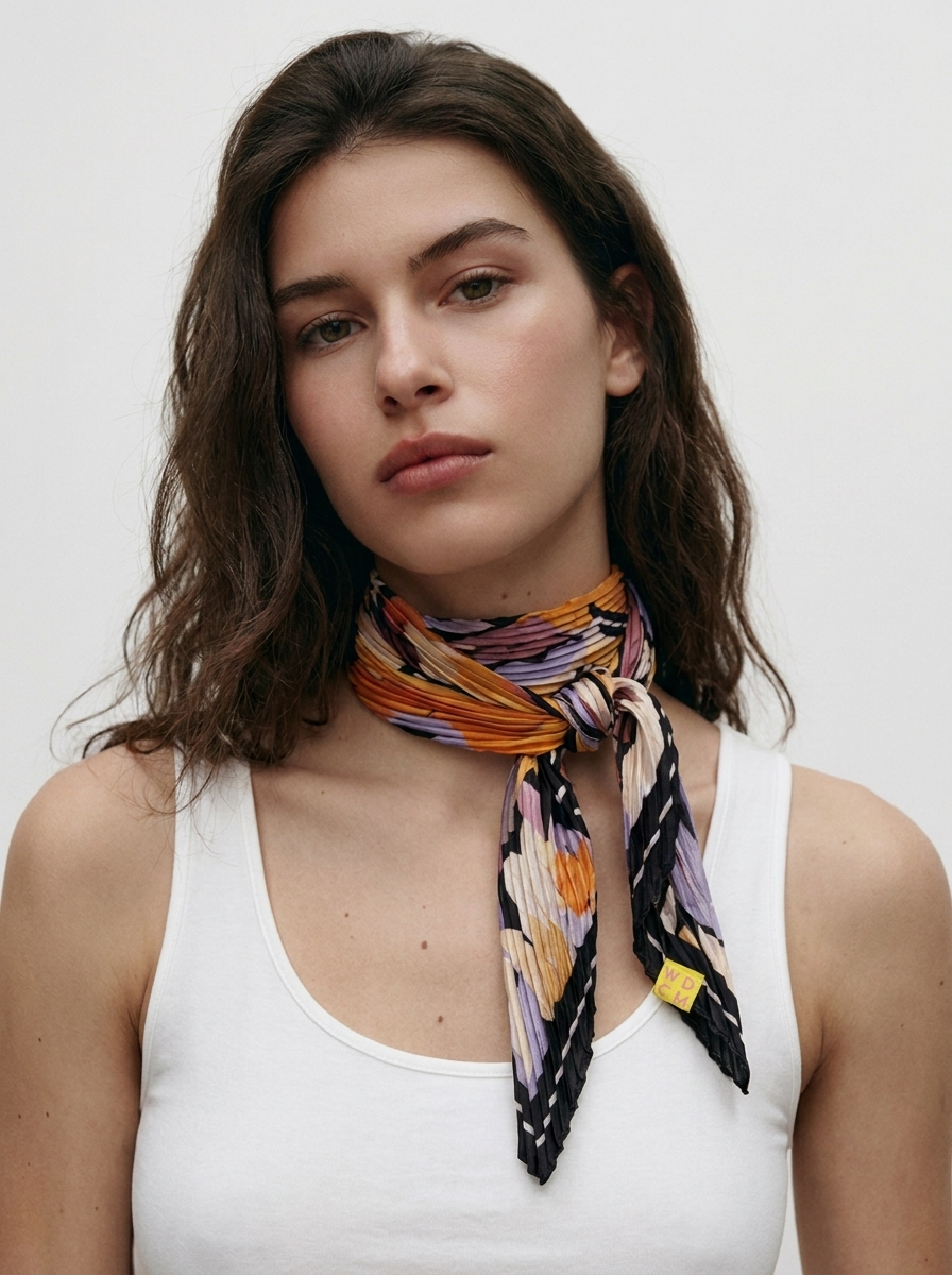 Amber Petit Plissé Scarf