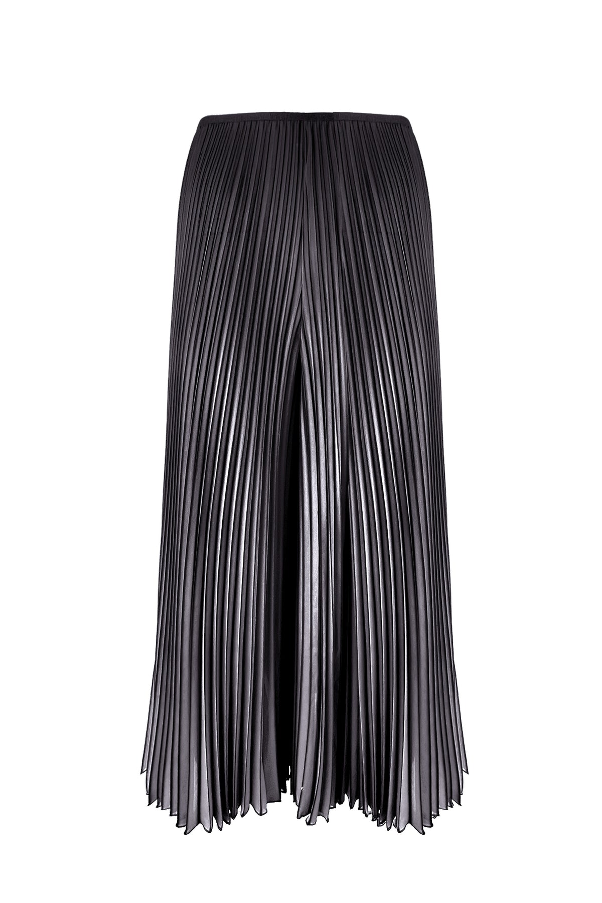 Leah Ombre Chiffon Plissé Palazzo Pant - Grey