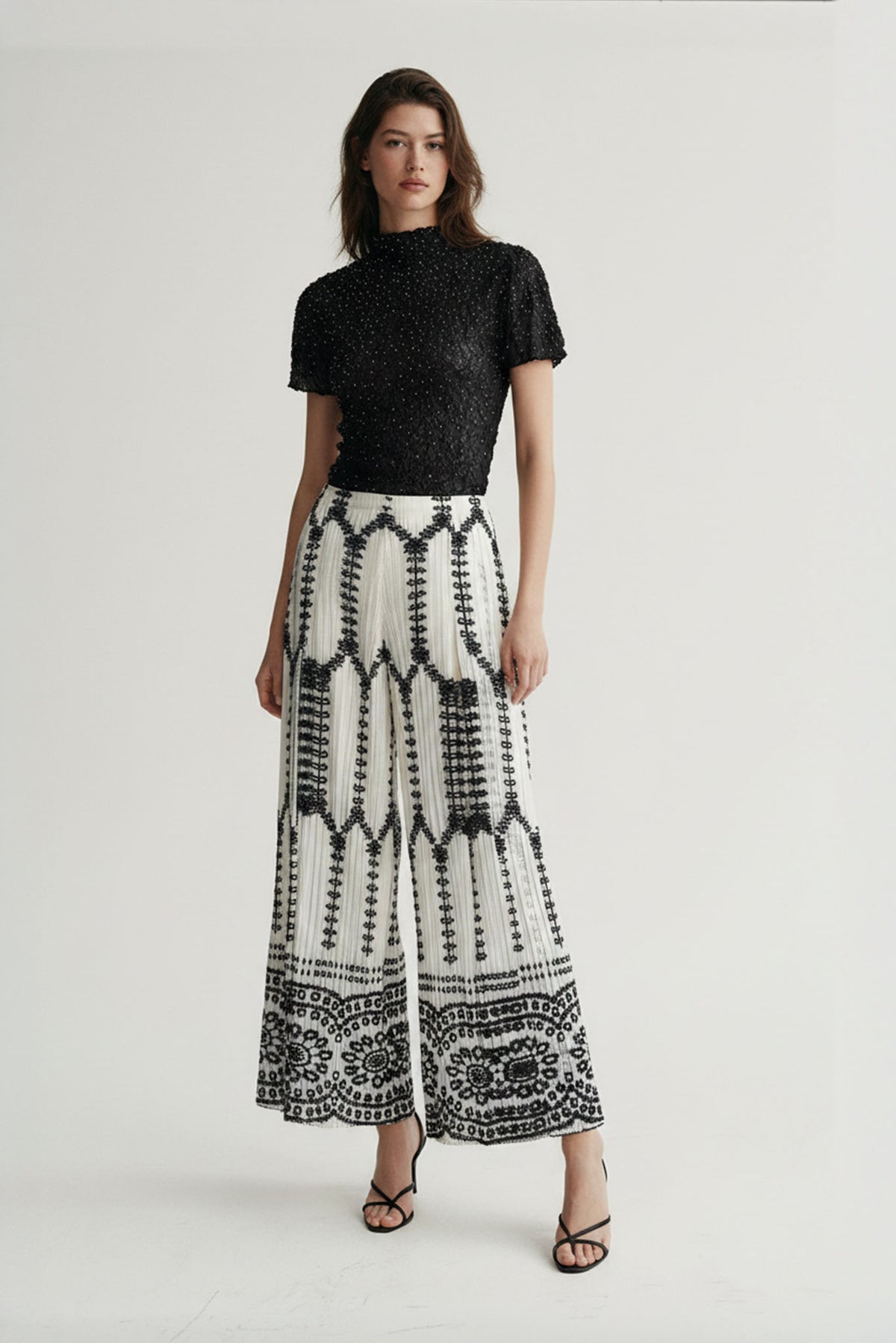 Dolce Lace Print Palazzo