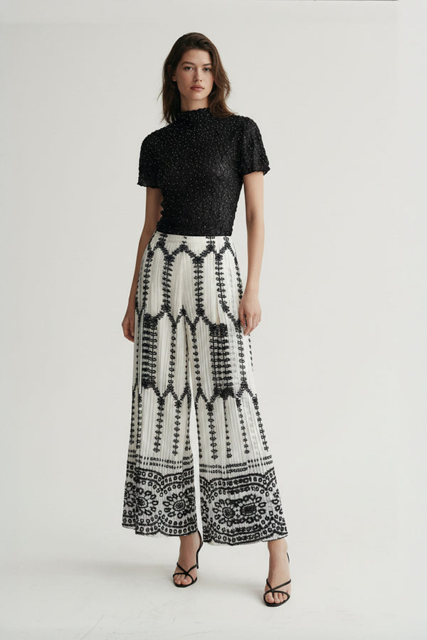 Dolce Lace Print Palazzo