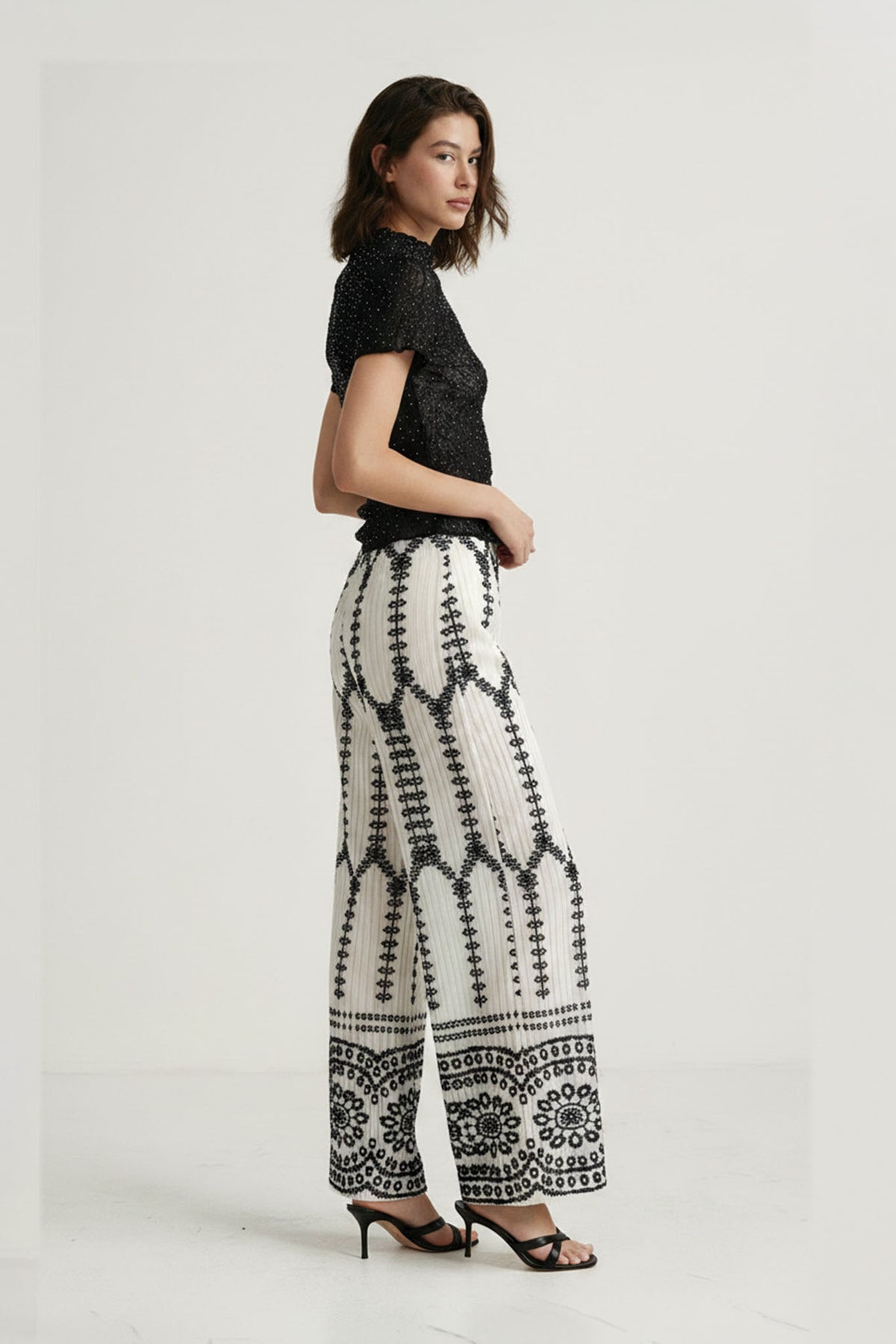Dolce Lace Print Palazzo