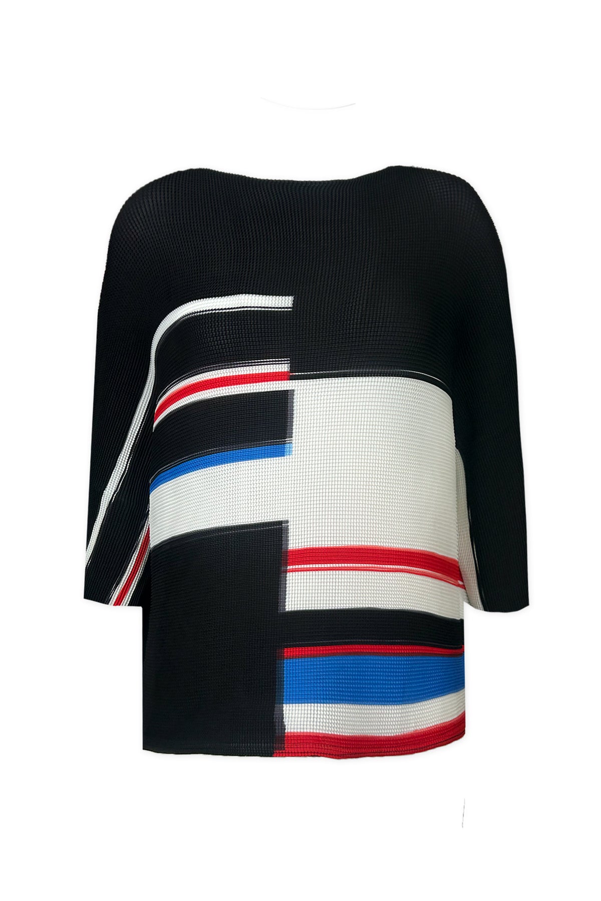 Peggy Stripe 3D Honeycomb Loose Top