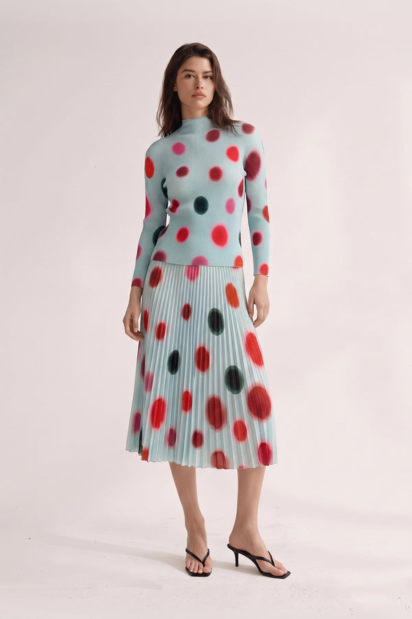 Dream Dot Pleated Skirt