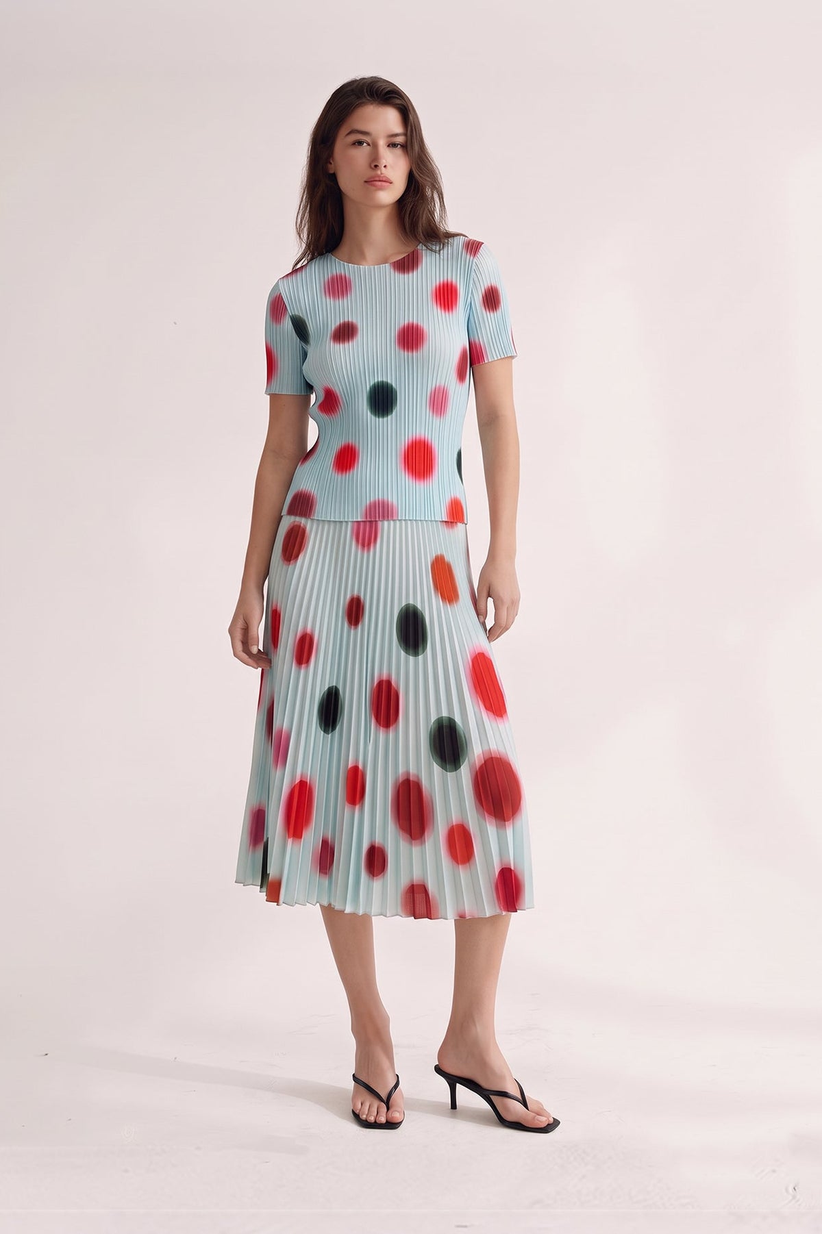 Dream Dot Pleated Skirt