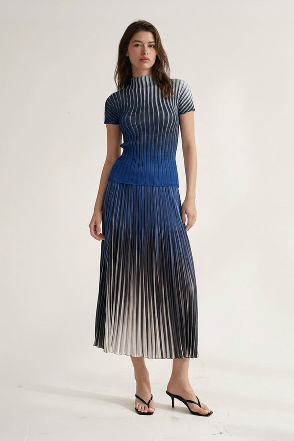 Clara Rainstroke Pleated Skirt