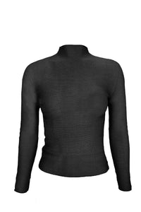 Hazel Solid 3D Honeycomb Long Sleeve Top