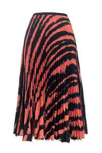 Amber Tiger Stripe Pleated Skirt