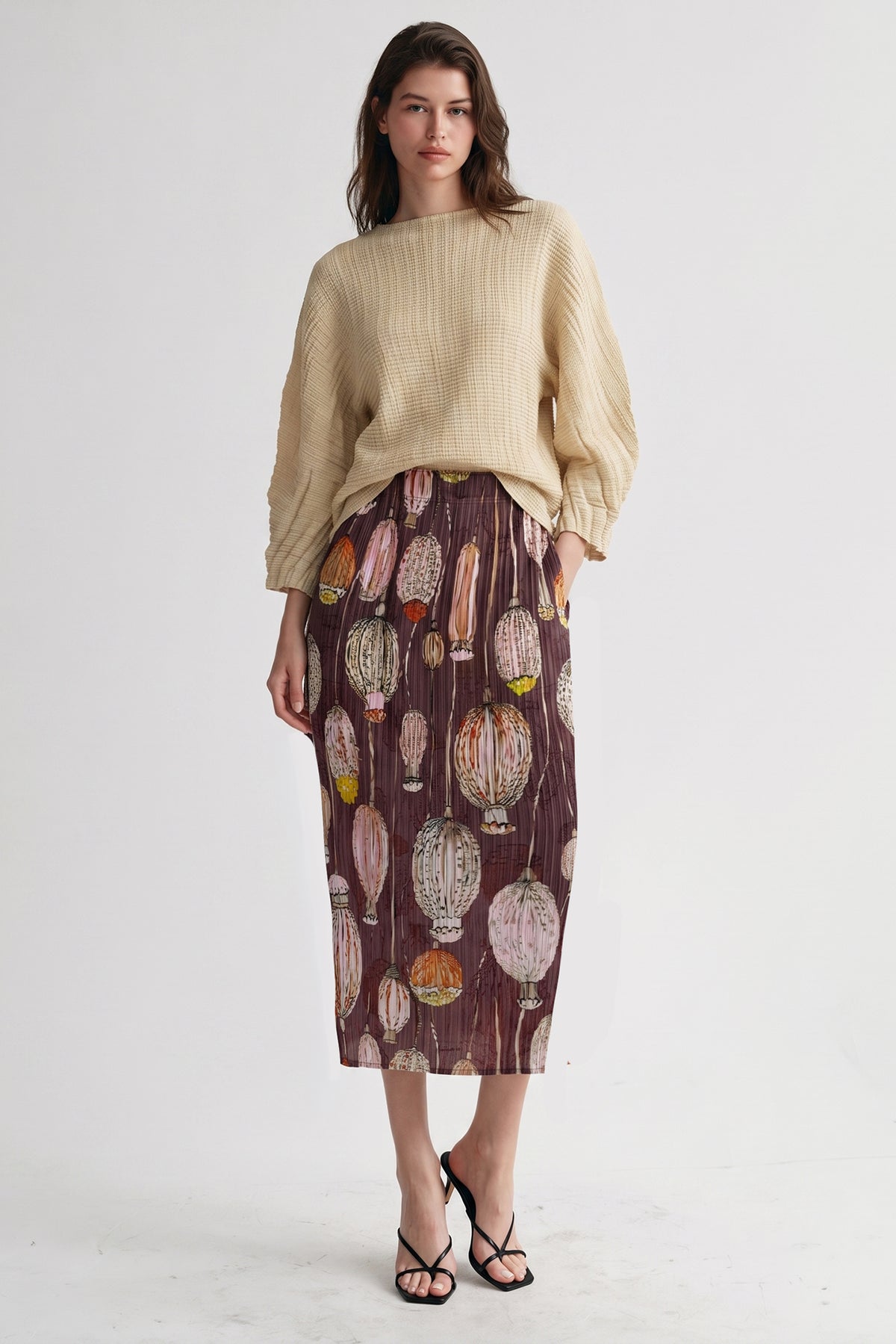 Charlotte Sculpted Dolman Pleated Top