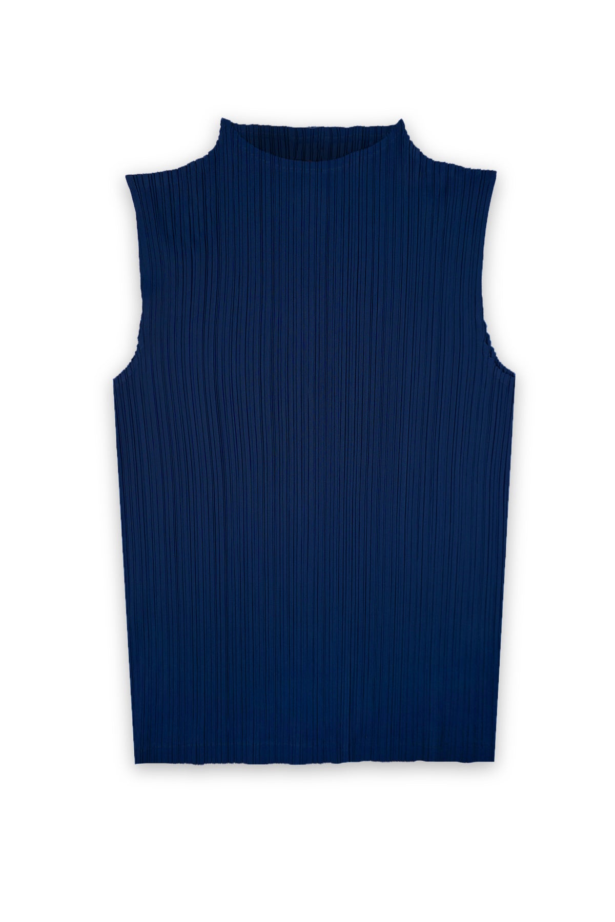 Beth Mock Neck Plissé Tank