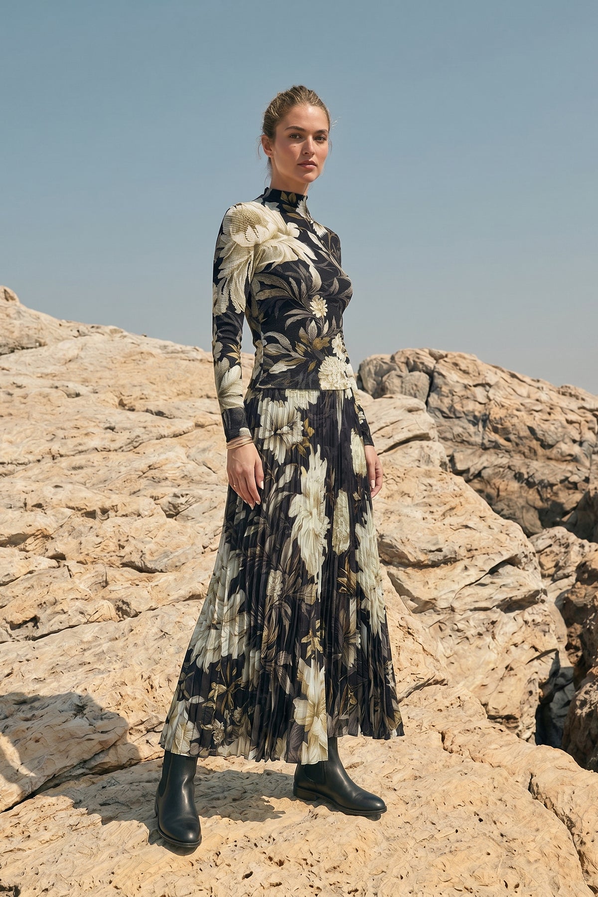 Camellia Pleated Skirt