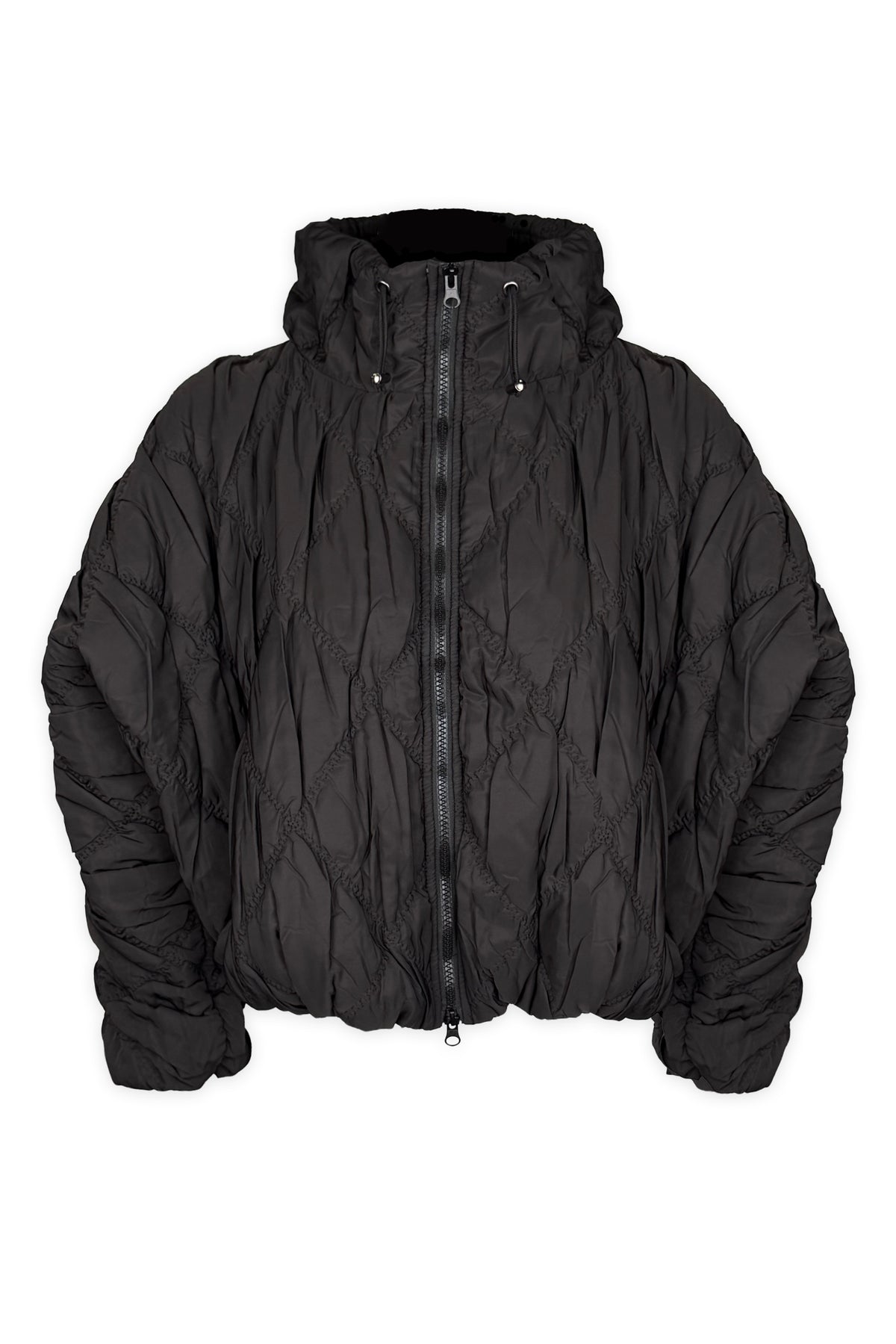 Cloudia Puff Zip Up Jacket - Black