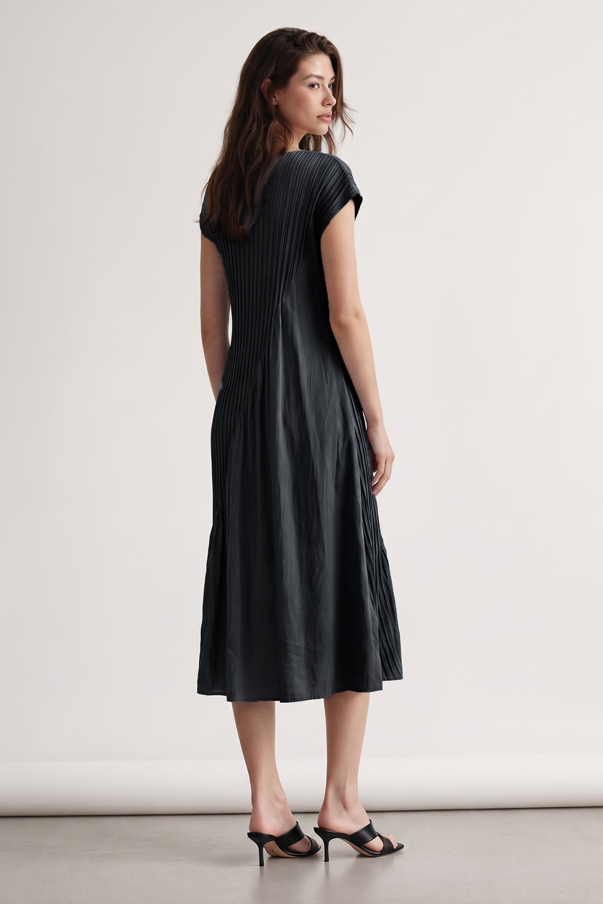 Camille Whispers Textured Dress - Black