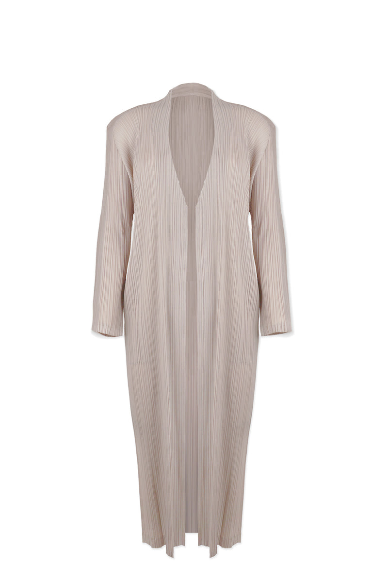 Charlotte Plissé Satin Long Duster