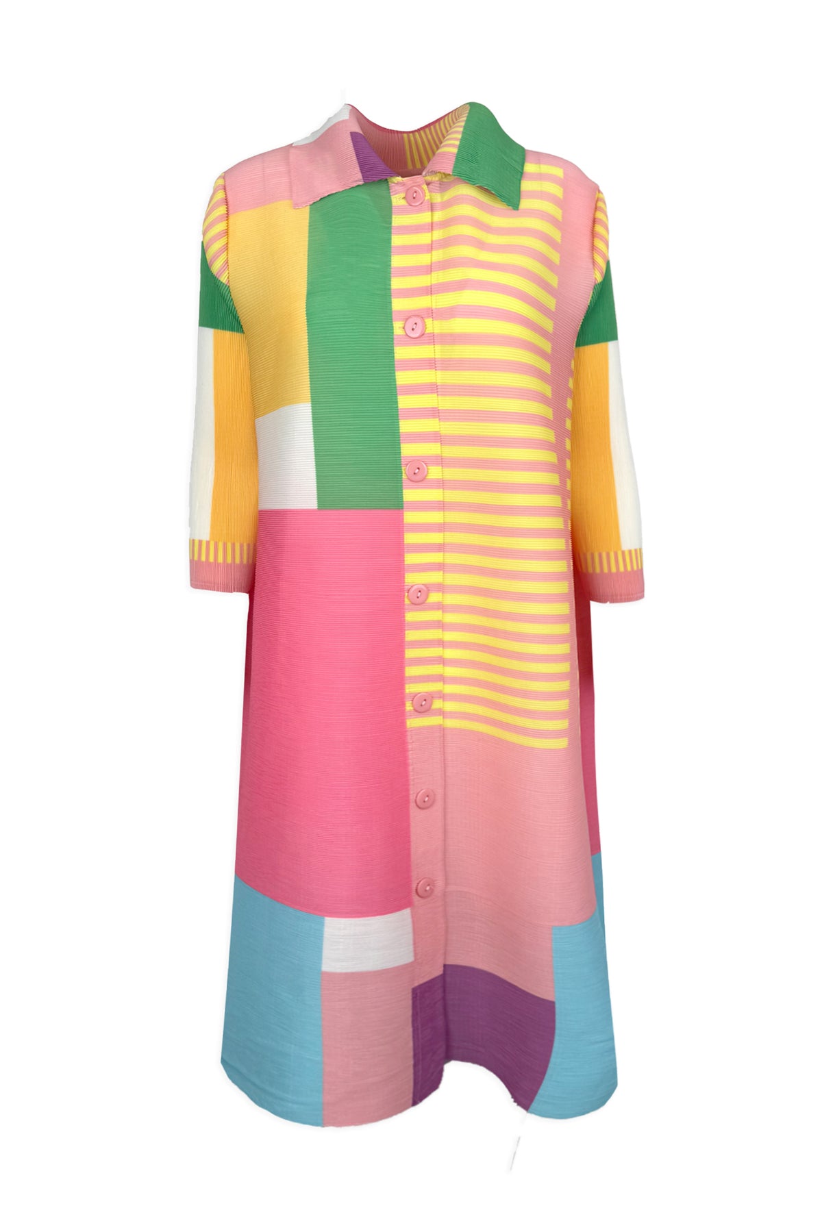 Freya Mondrian Crystal Pleats Jacket - Pink Mix