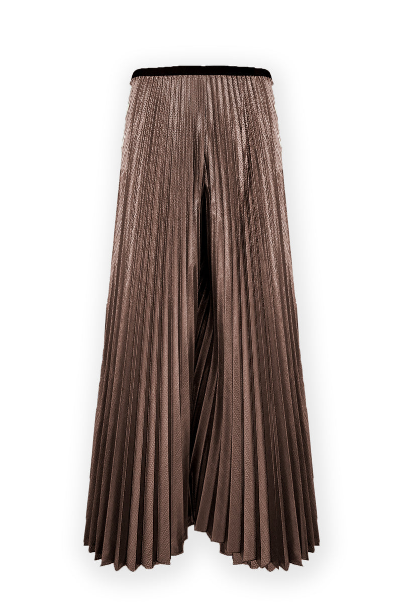 Esther Metallic Pleated Palazzo Pant