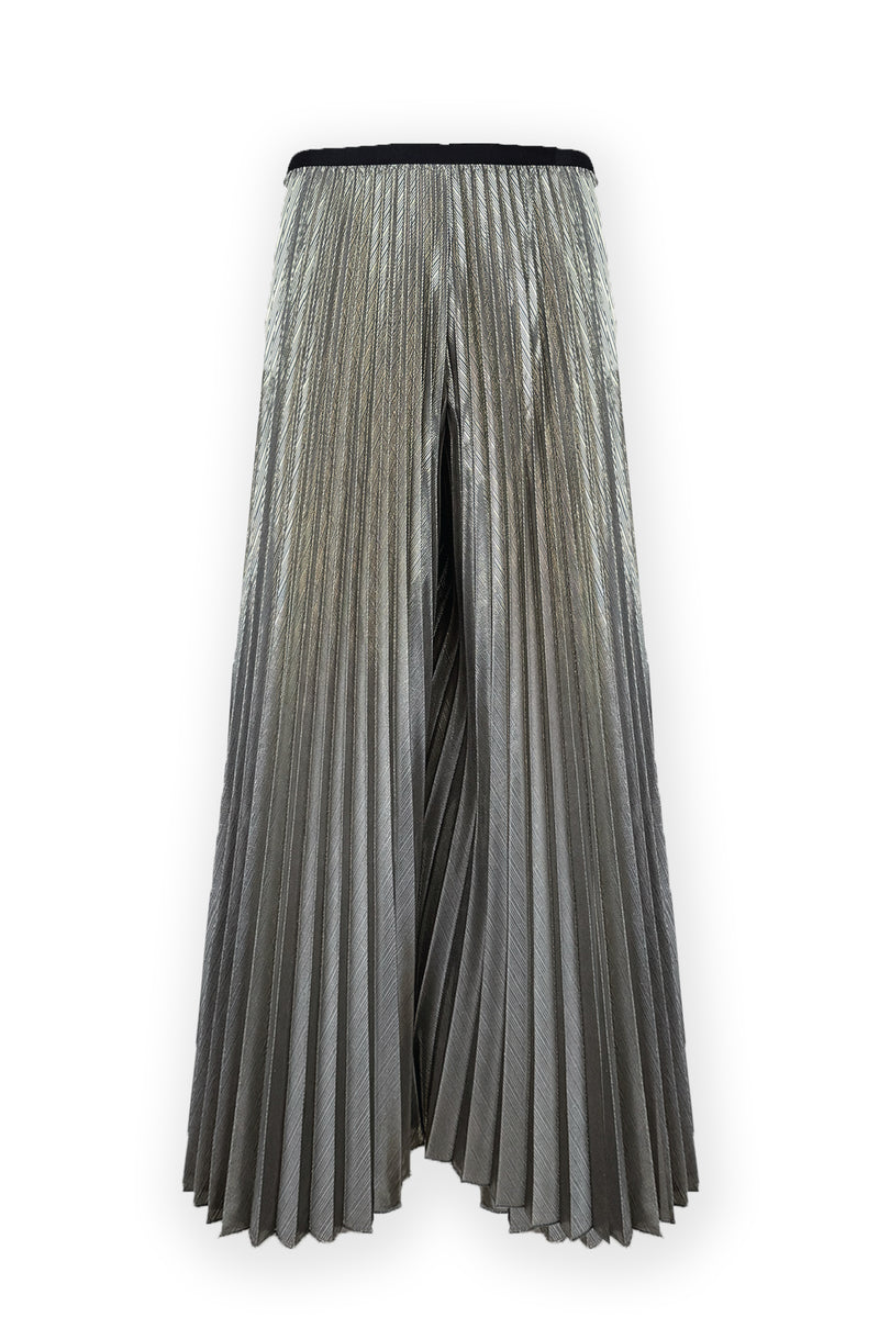 Esther Metallic Pleated Palazzo Pant