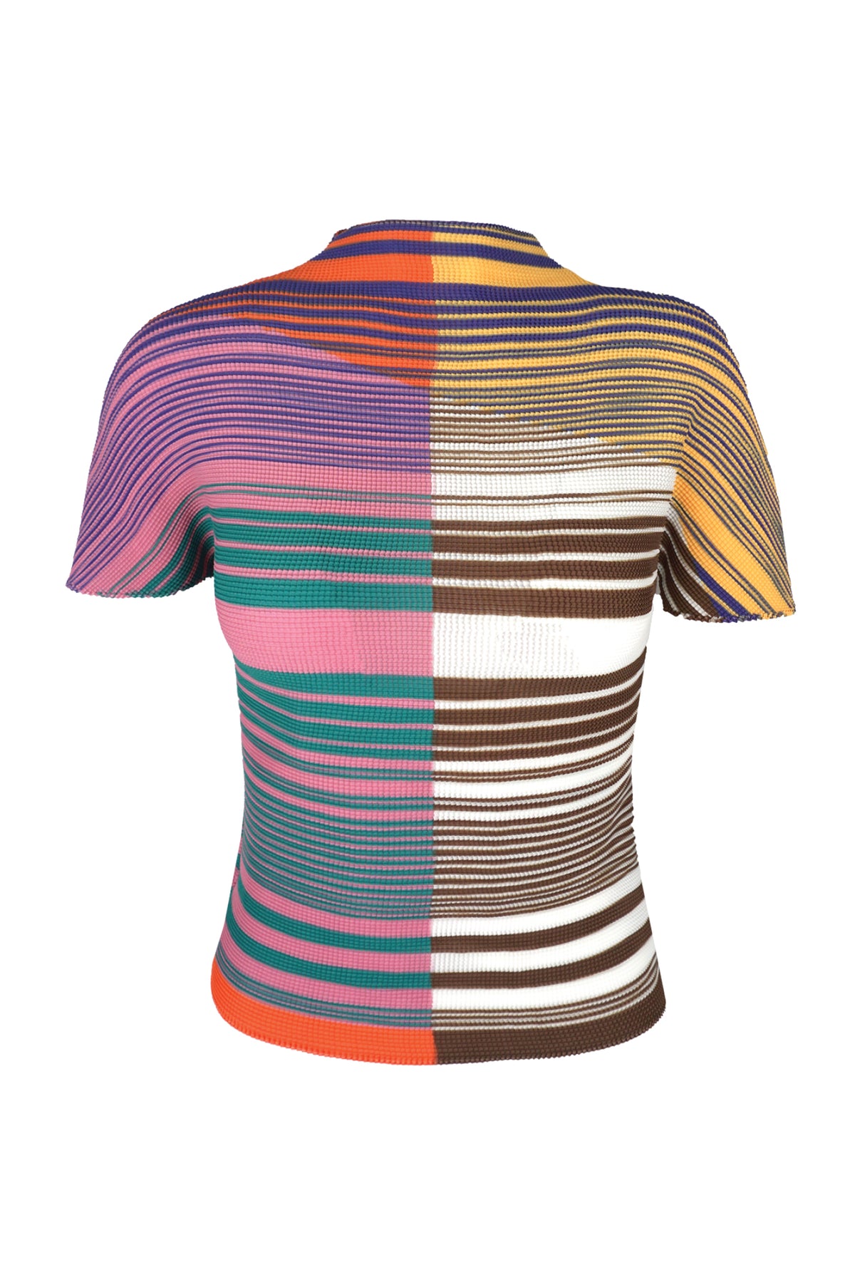 Nadia Stripe and Check 3D Honeycomb Top