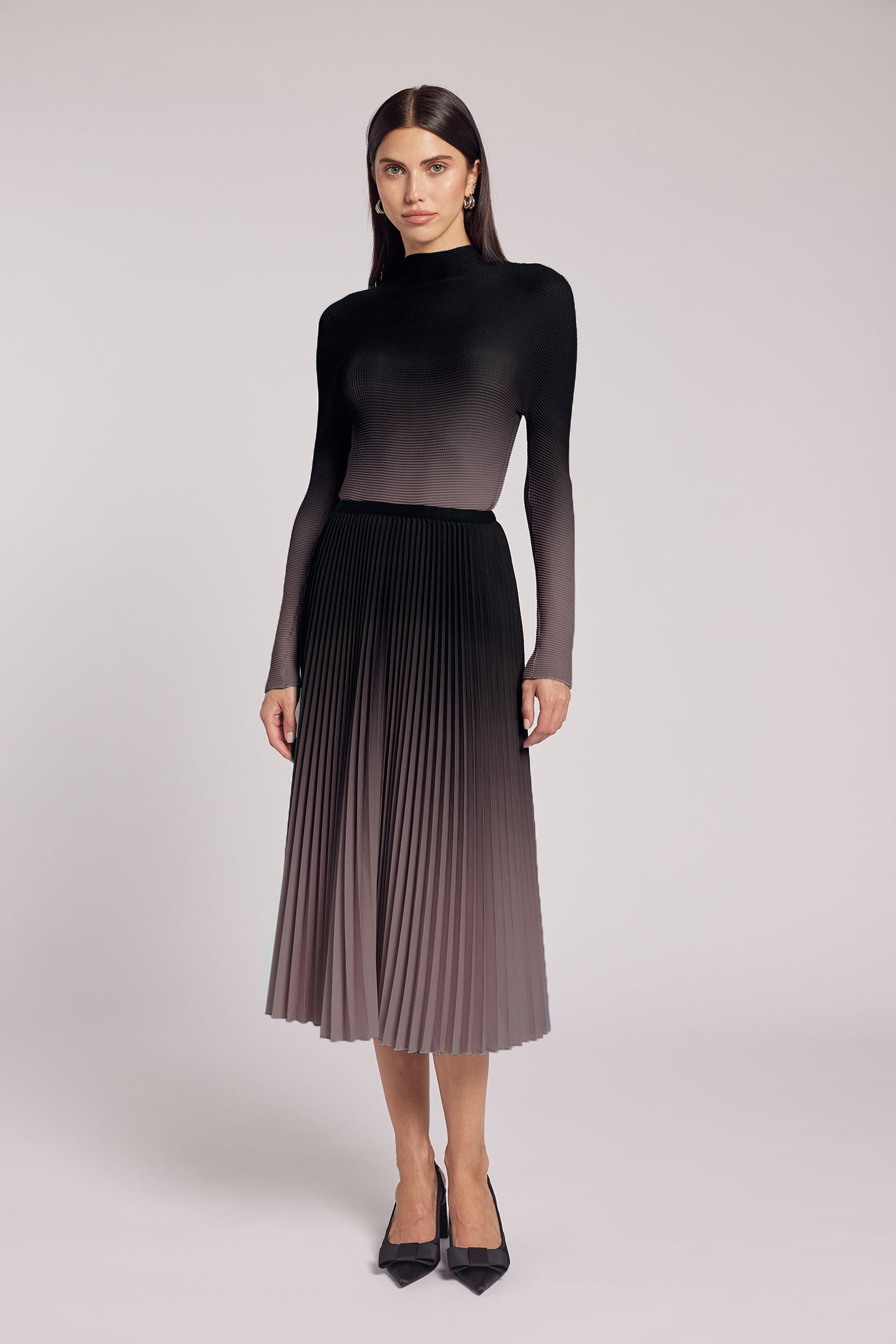 Kate Ombre Pleated Skirt – Wild Cosmos