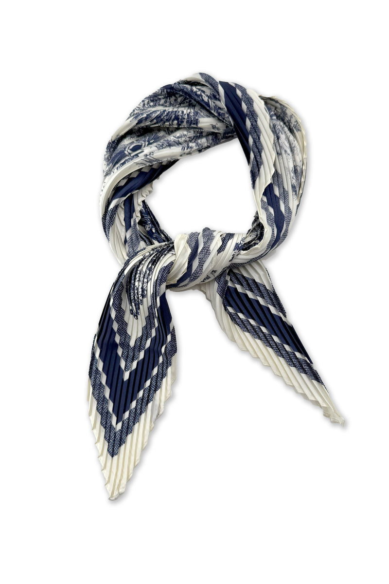 Toile de Jouy Plissé Petit Scarf