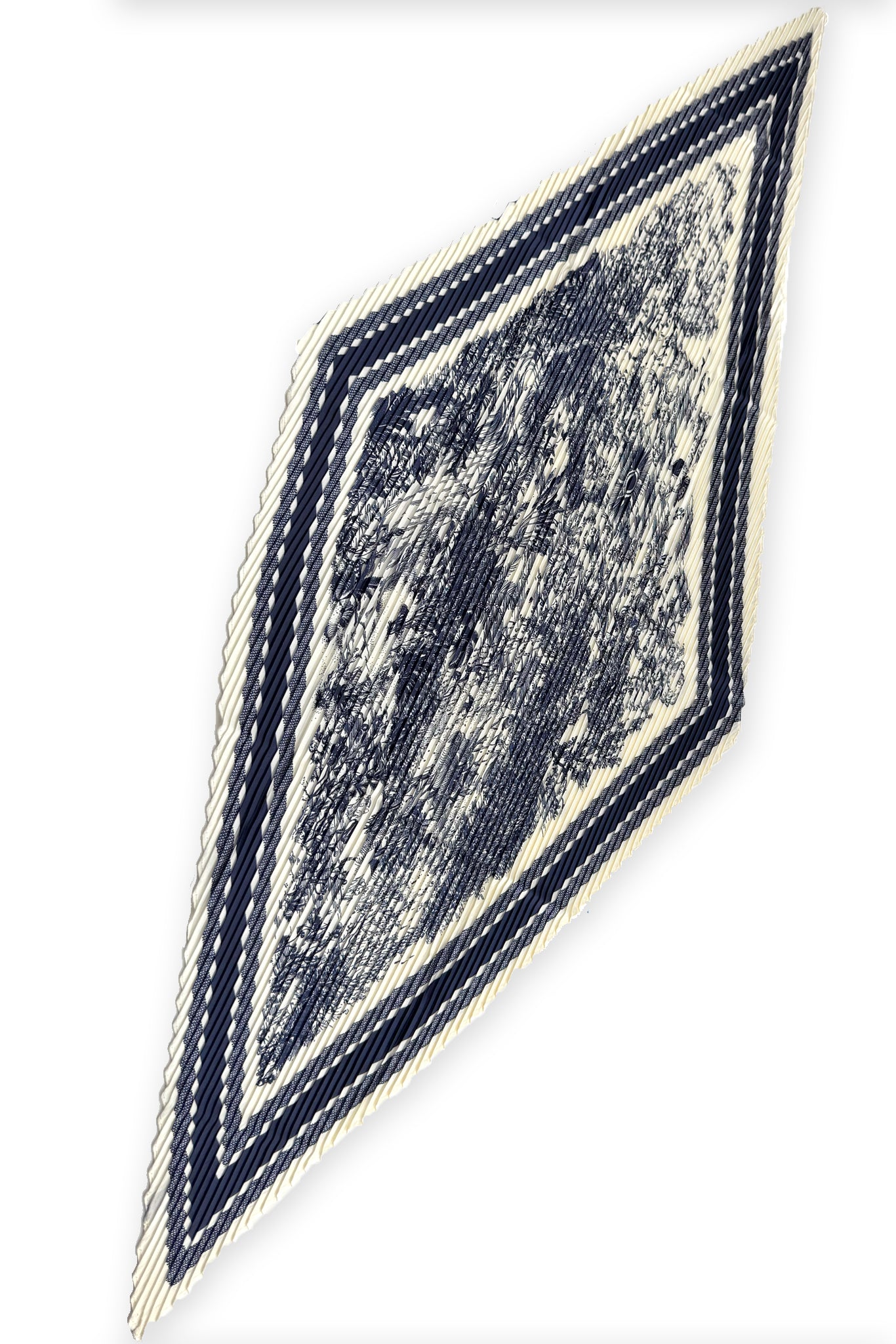 Toile de Jouy Plissé Petit Scarf – Wild Cosmos