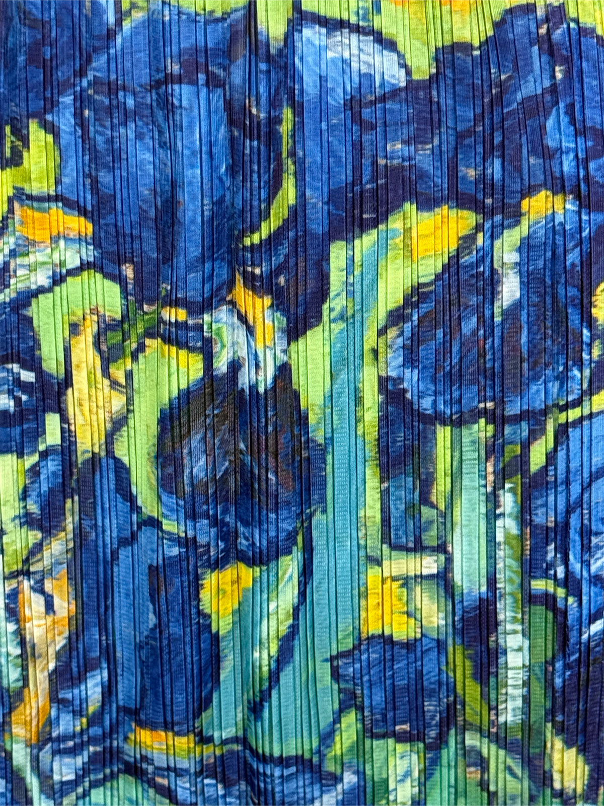 Van Gogh Purple Lily Plissé Skirt