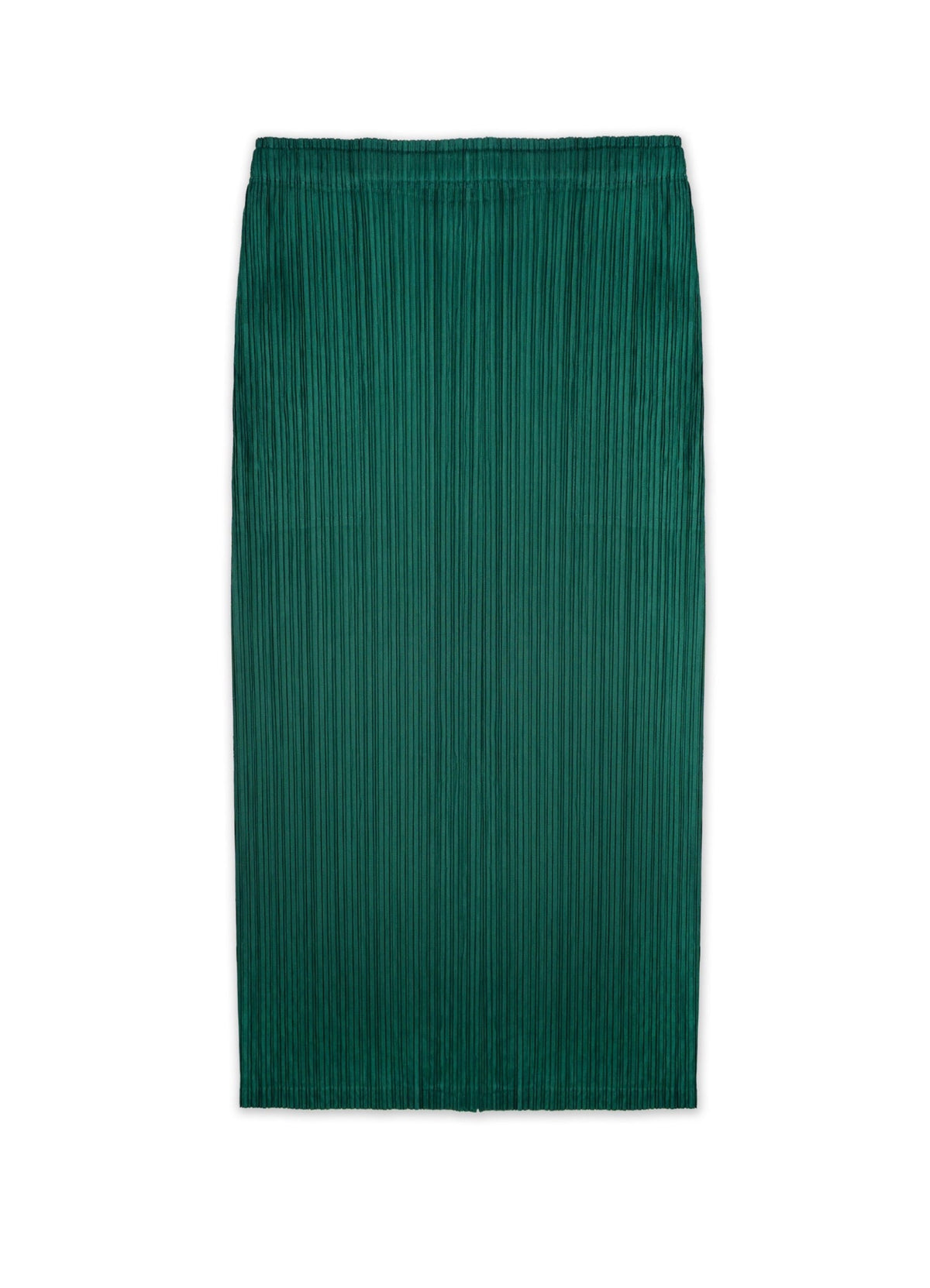 Larissa Back Slit Plissé Satin Skirt